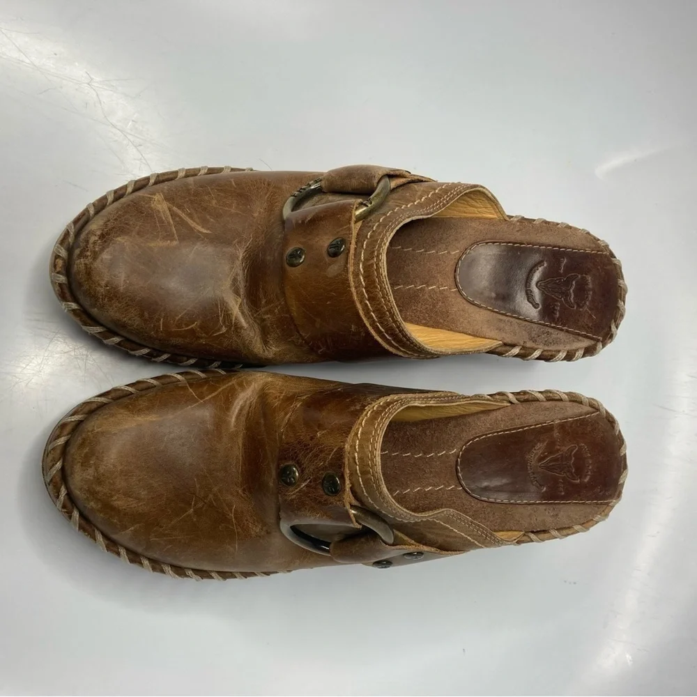 Vintage‎ Frye Charlotte ring leather mules clogs size 7 - Picture 6 of 16